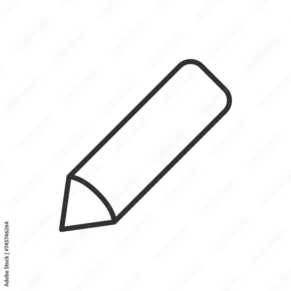 Pencil, linear icon. Line with editable stroke Pencil, linear icon. Line with editable stroke