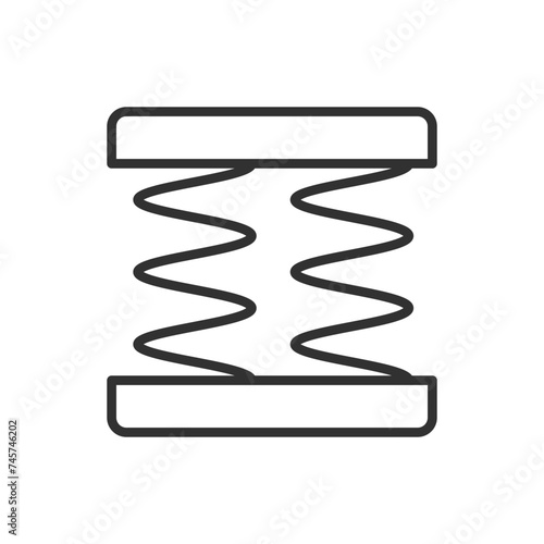 Mattress spring, linear icon. Line with editable stroke