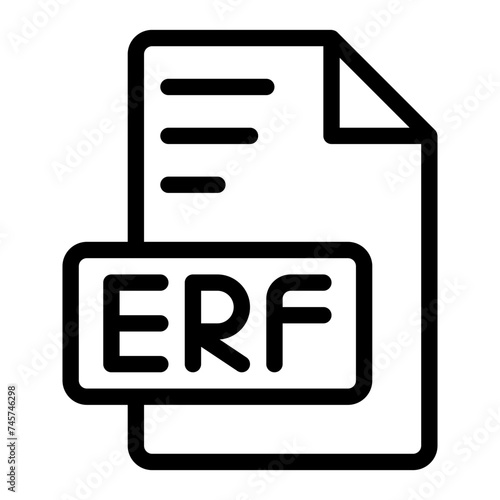 Erf icon outline style design image file. image extension format file type icon. vector illustration photo