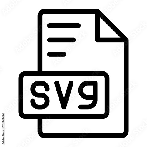 Svg icon outline style design image file. image extension format file type icon. vector illustration