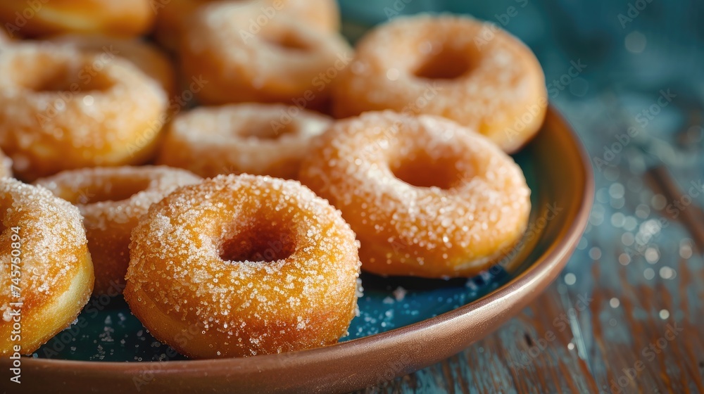Sugar-glazed sweet donuts texture background. Generative AI Sugar-glazed sweet donuts texture background. Generative AI