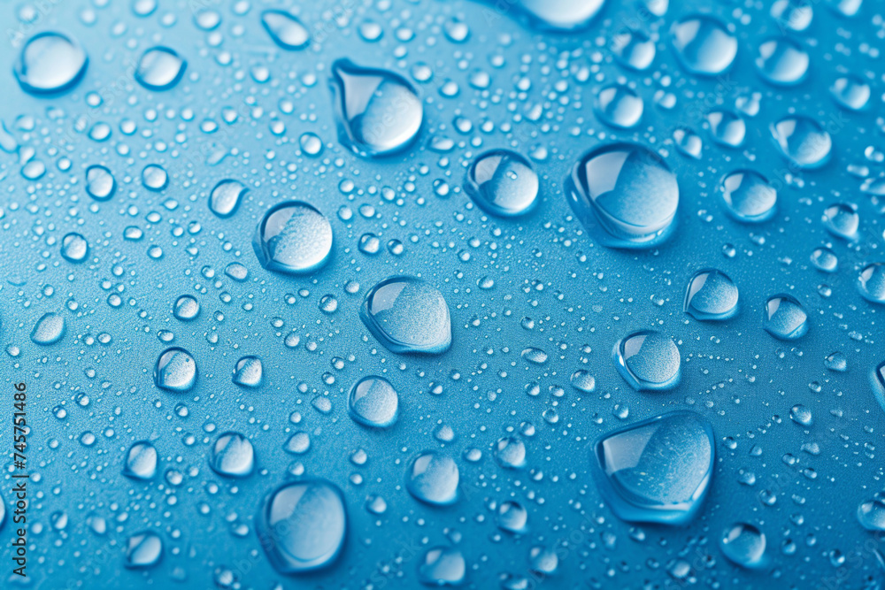 Abstract blue background with water droplets