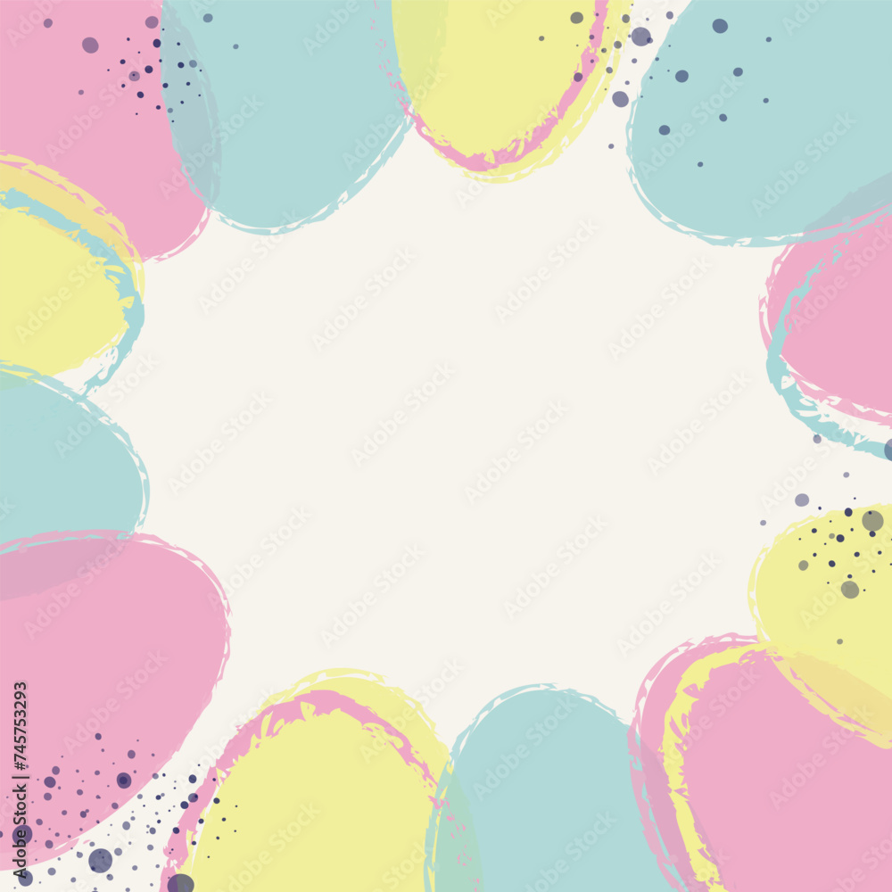 Hand drawn Easter pattern design. Concept of a modern background with eggs. Vector illustration