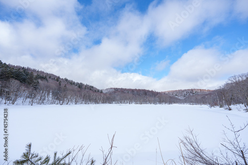 冬の小鳥ヶ池 長野県　妙高戸隠連山国立公園 © LookForNature
