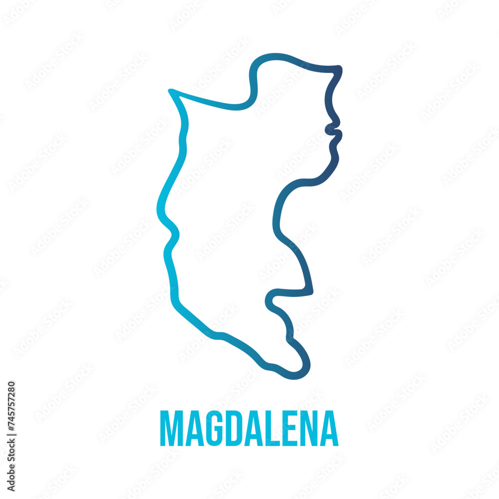 Magdalena department abstract gradient map Magdalena department abstract gradient map