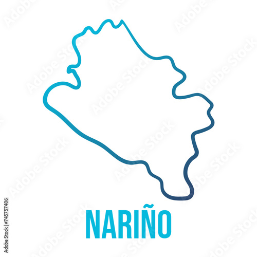 Nariño, Colombia's department contour map