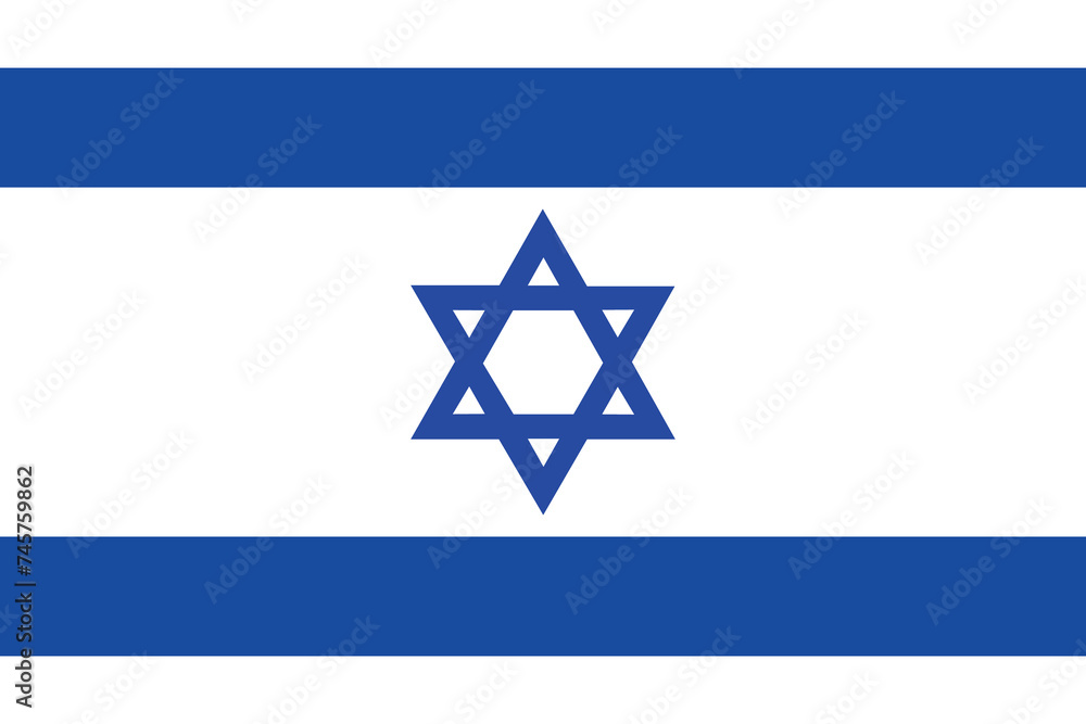 National flag of Israel. Vector illustration. National flag of Israel. Vector illustration.