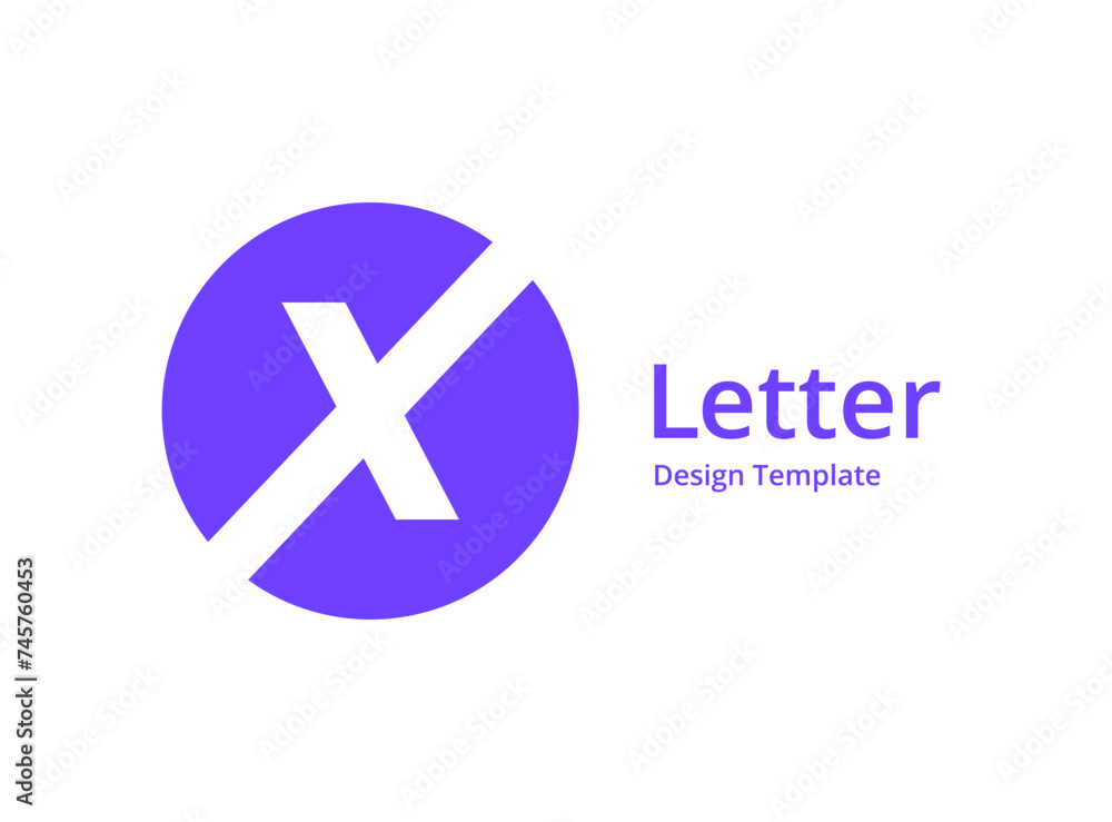 Obraz premium Letter X logo icon design template elements