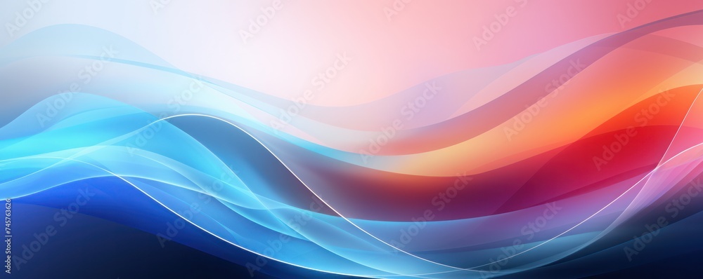 Dynamic flow graphic minimal wave curve futuristic abstract red blue purple black on dark background. Dynamic flow graphic minimal wave curve futuristic abstract red blue purple black on dark background.