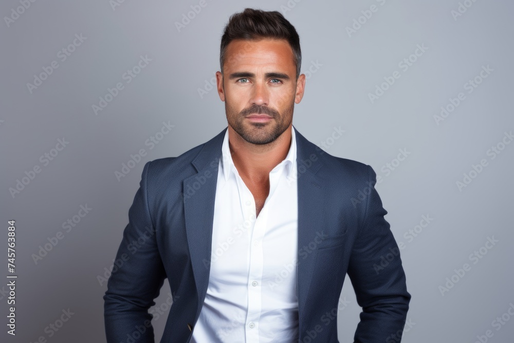 Portrait of a handsome young man in a stylish suit. Men's beauty, fashion. Portrait of a handsome young man in a stylish suit. Men's beauty, fashion.