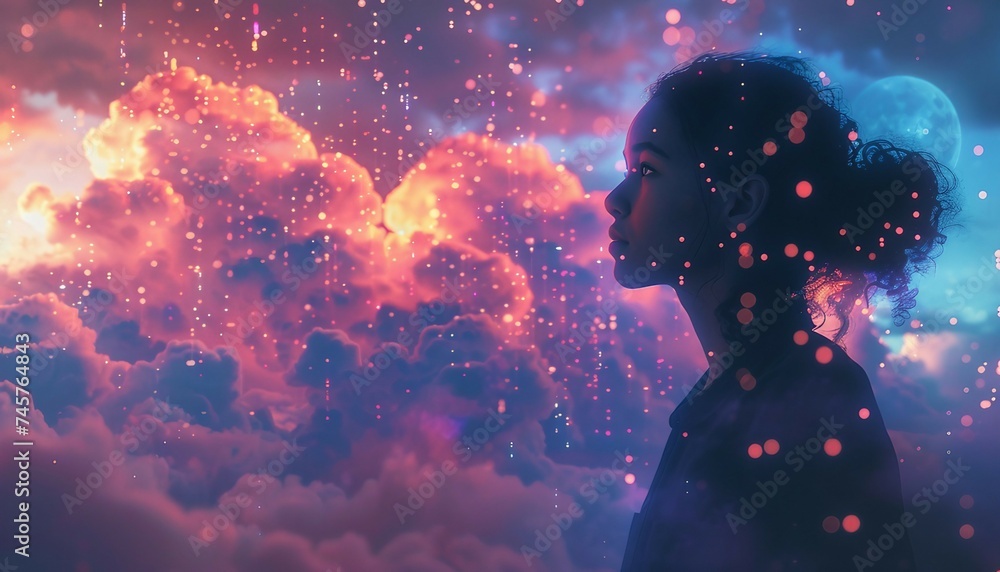 Obraz premium Cloud-Based AI and Machine Learning, cloud-based AI and machine learning with an image showing data scientists training and deploying machine learning models in the cloud, AI