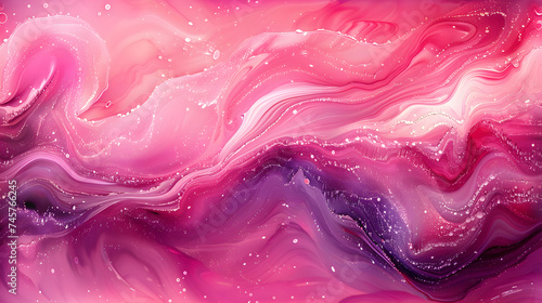 Delicate Pink Marble Swirl Background with Purple Undertones for Artistic Designs