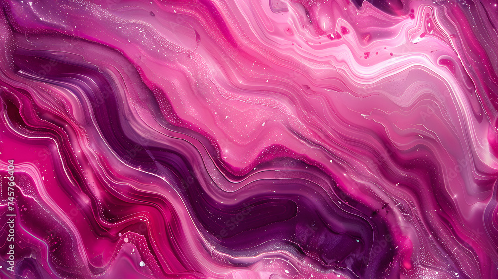 Obraz premium Delicate Pink Marble Swirl Background with Purple Undertones for Artistic Designs