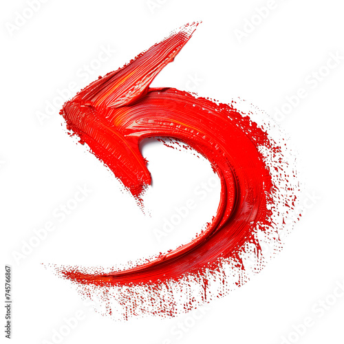 Transparent Background Red Paint Arrow Drawing