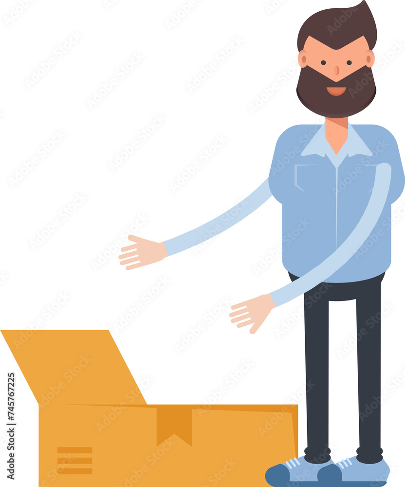 Beard Man Character Opening Box
Beard Man Character Opening Box