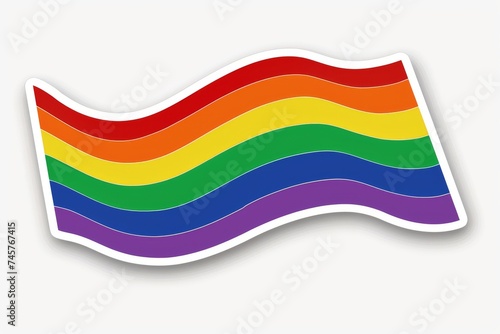 LGBTQ Sticker kindness sticker design. Rainbow heroic sticker motive lgbtq pride sticker for purchase diversity Flag illustration. Colored lgbt parade lgbtq advocacy. Gender speech copper brown