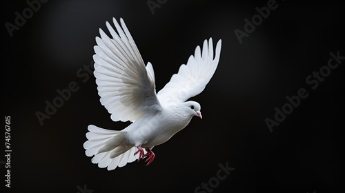 white dove in flight, generative ai
