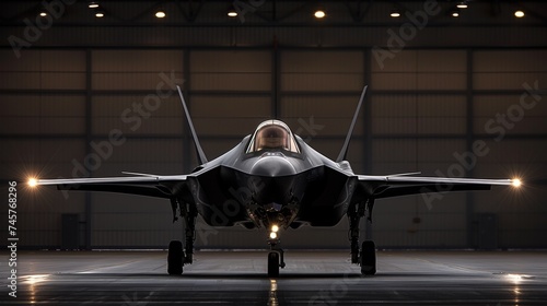 F-35 Lightning II jet fighter taxiing to the runway. photo
