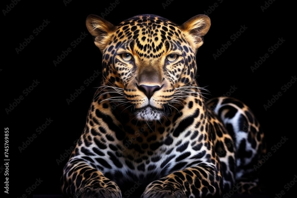 Obraz premium Close-up portrait of a tiger looking directly at the viewer