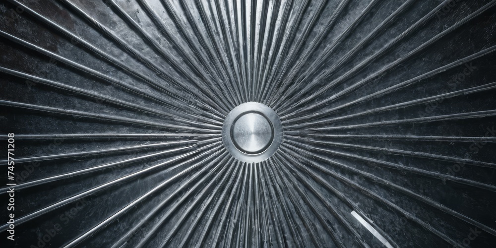Obraz premium silver Radial metal texture background