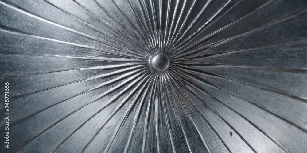 Obraz premium silver Radial metal texture background