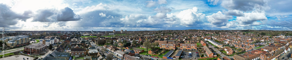 Panoramic View of Stevenage City of England Great Britain