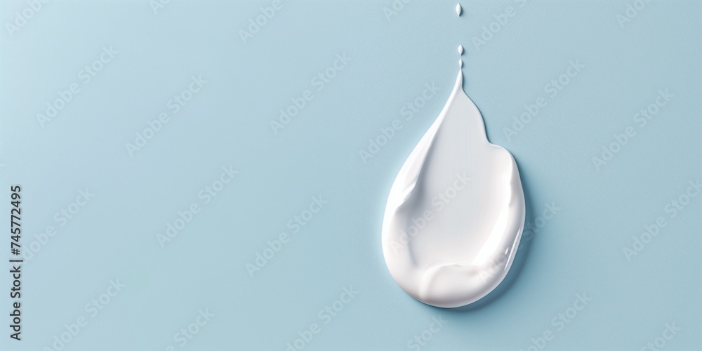 Face or body white cream smear Face or body white cream smear