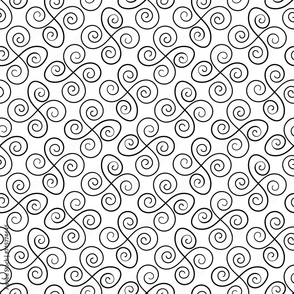 Seamless abstract background of hand-drawn elements