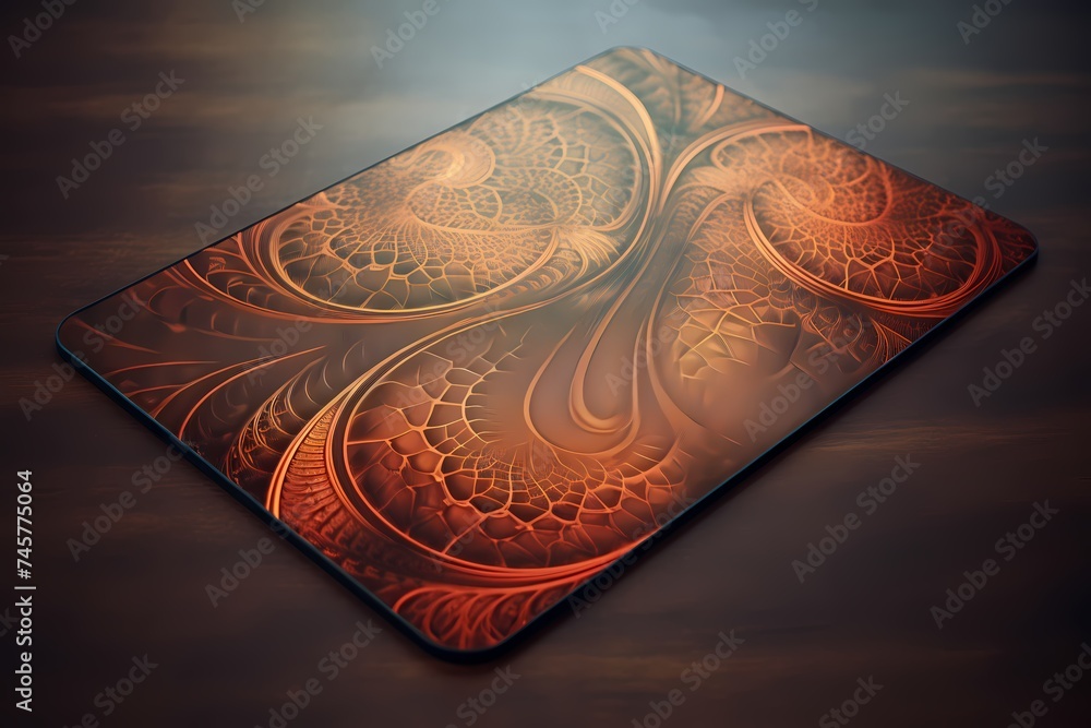 Fototapeta premium Detailed image of a high-quality mousepad with intricate patterns and textures