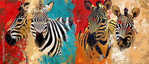 Fototapeta Naklejka Na Ścianę i Meble -  Abstract Animal Print Art, Vibrant abstract background inspired by animal prints, Abstract Art with Animal Print Influence
