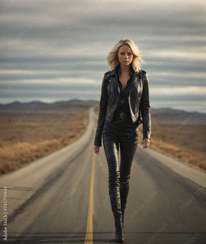 Blonde Woman Motorcycle Blonde Woman Motorcycle