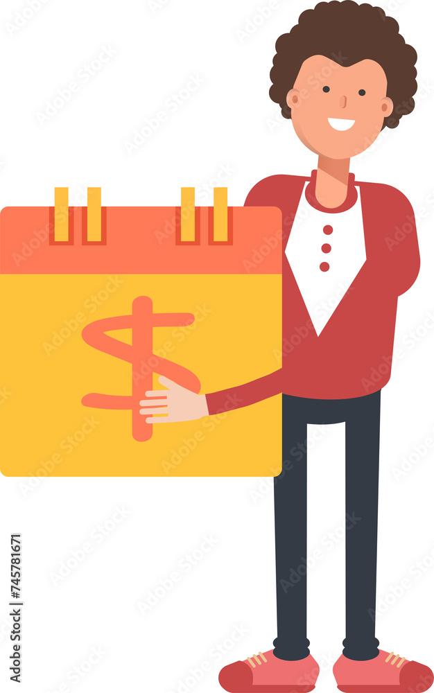 Frizzy Hair Man Character and Payment Date Calendar
Frizzy Hair Man Character and Payment Date Calendar