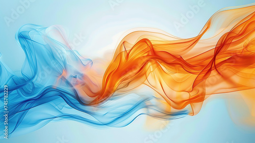 Gradient Wave Flowing Abstract Background with a White Background