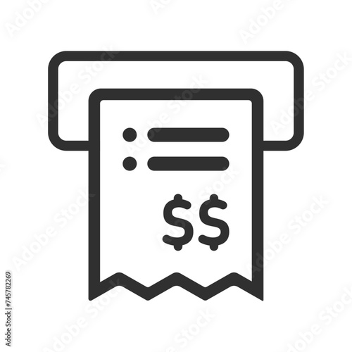 Bill receipt print icon vector illustration