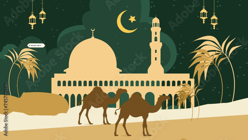 arabian camel in desert