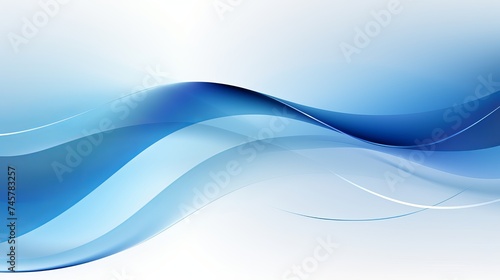 Blue wave abstract background for flyer brochure ad design