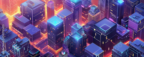 Blockchain based business ecosystems thriving in a digital metropolis photo