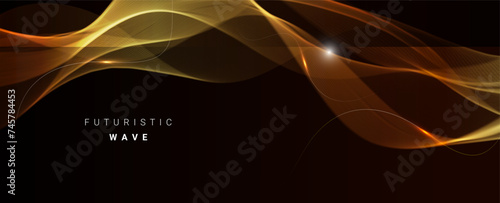 Abstract color wave lines elegant vector illustration background