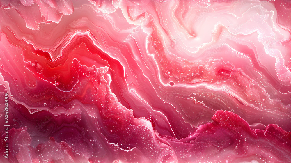 Red Marble Swirl Background with Pink Highlights for Dramatic and Romantic Designs