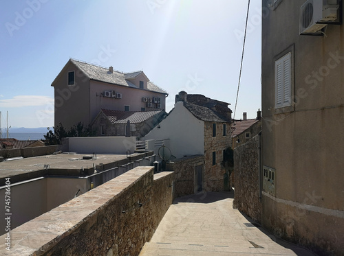 ancient buildings in Bol, island Brac, Croatia