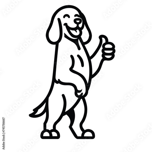 Irish Setter Happy Thumbs-Up illustration Vector 