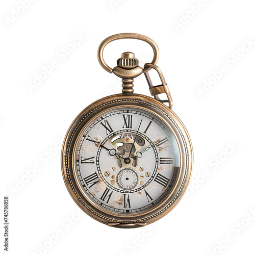 pocket watch isolated on transparent background, png