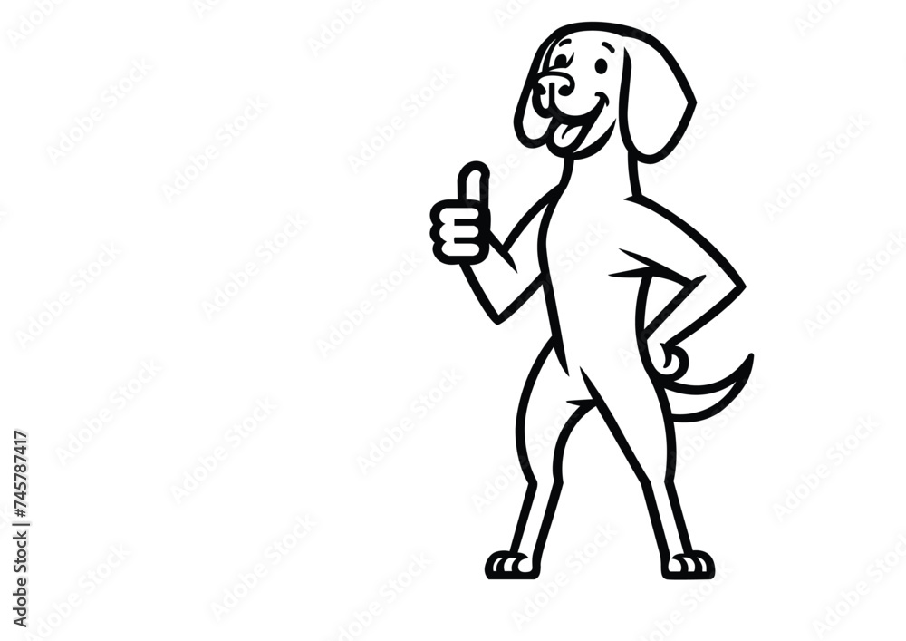 Weimaraner Happy Thumbs-Up illustration Vector
Weimaraner Happy Thumbs-Up illustration Vector