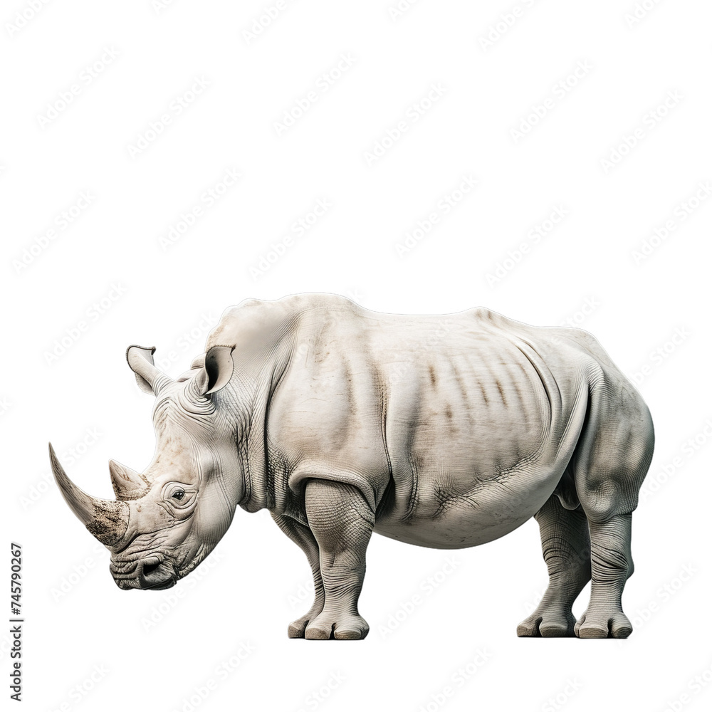 Obraz premium rhinoceros isolated on transparent background, png