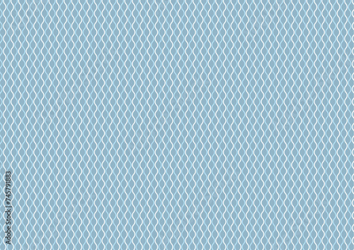 日本の伝統紋様 立涌のシームレスパターン 青