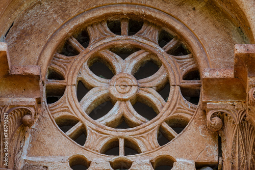 stone lattices, Ermita de Santa Coloma, Albendiego, Guadalajara province, Spain photo