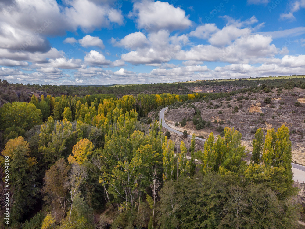 meander, Las Hoces del Río Duratón Natural Park, Segovia province, Spain meander, Las Hoces del Río Duratón Natural Park, Segovia province, Spain