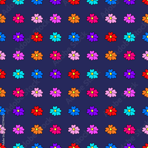 Bright seamless illustration with floral ornament.