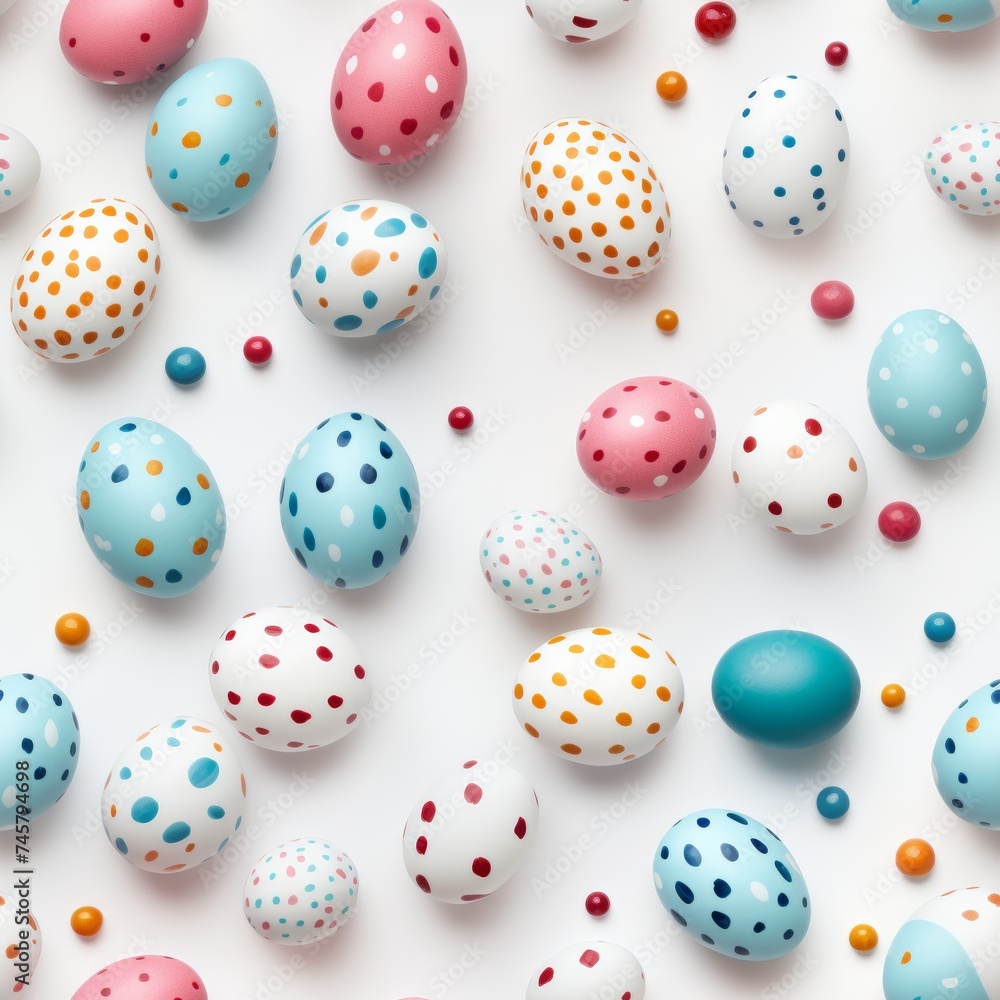 Easter Elegance: Seamless Pattern with Delicate Eggs