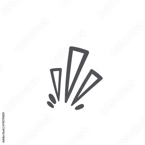 Comic surprise icon, manga doodle element. Funny retro accent message symbol, electricity shock, eureka and idea expression of character. Surprise attention of comic book style vector illustration